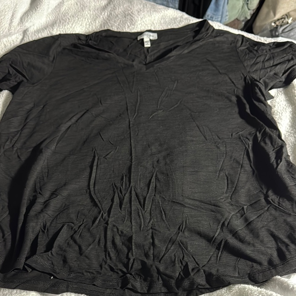 Jessica Simpson Black Crew Neck Short Sleeve Tee